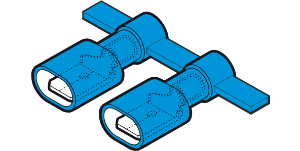 Reel Terminals Female Disconnect Fully Insulated Blue