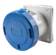 IP67 Panel Socket 125A 2P+E 230V Blue