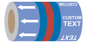 Custom Pipe Marking Tape 450mm x 25M