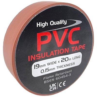 19mm x 20M PVC Tape Brown