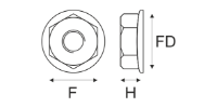 Flange Nuts Zinc Plated SKU2