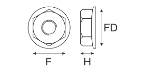 Flange Nuts Zinc Plated SKU2