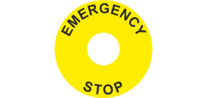 E/Stop SAV 90mm (30mm Hole) Yellow