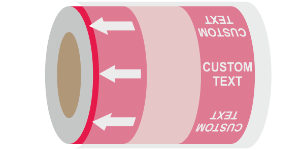 Laminated Pipe Marking Tape 300mm x 50M