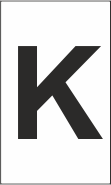 Z-Type Size 18 Letter " K " Wht Reel