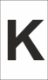 Z-Type Size 18 Letter " K " Wht Reel