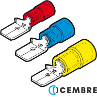 Cembre Male Disconnect Terminals Insulated