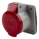 IP44 Panel Socket 16A 3P,N+E 415V Red