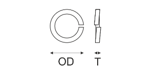 0564 Phosphorus Bronze Square Section Spring Washer SKU2