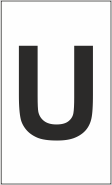 Z-Type Size 18 Letter " U " Wht Reel