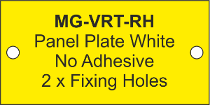 Panel Plate (RH) 35x100mm Yellow (75pcs)