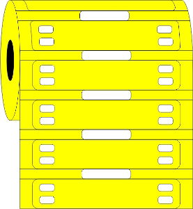 Cable marker 10x70mm Yellow PUR Material