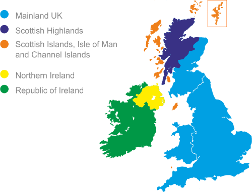 UK Shipping Map