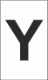 Z-Type Size 18 Letter " Y " Wht Reel