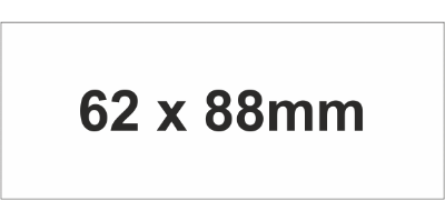 Poly Adh Label 62x88mm White (50pc)