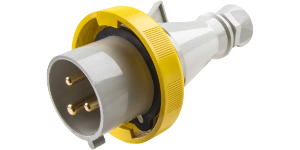 IP67 Plug 32A 2P+E 110V Yellow