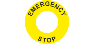 E/Stop SAV 60mm (30mm Hole) Yellow