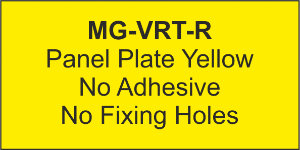 Panel Plate (R) 92x118mm Yellow (50pcs)