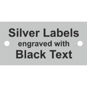 Black on Silver Engraved Labels