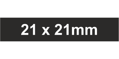 Adhesive Label 21x21mm Black (625pc)