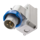 IP67 Wall Mount Plug 16A 2P+E 230V Blue