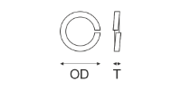 Z0426 Rectangular Section Spring Washer SKU2