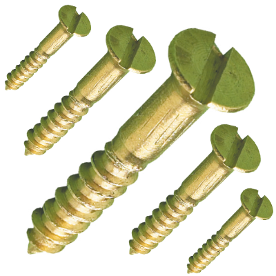 0024 Brass Slotted Woodscrew