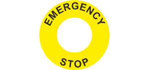 E/Stop SAV 60mm (30mm Hole) Yellow