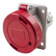 IP67 Angled Socket 16A 3P,N+E 415V Red