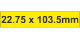 PLC Label (HF) 22.75x103.5mm Ylw (40pc)