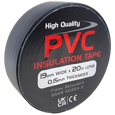 19mm x 20M PVC Tape Black