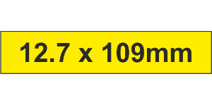 PLC Label (HF) 12.7x109mm Ylw (80pc)