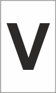 Z-Type Size 18 Letter " V " Wht Reel