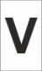 Z-Type Size 18 Letter " V " Wht Reel