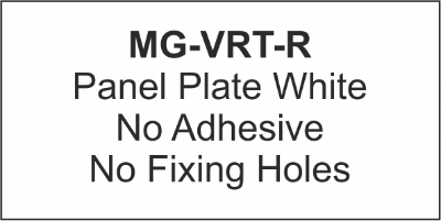 Panel Plate (R) 92x118mm White (50pcs)