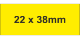 PLC Label (HF) 22x38mm Ylw (100pc)