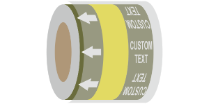 Laminated Pipe Marking Tape 150mm x 50M