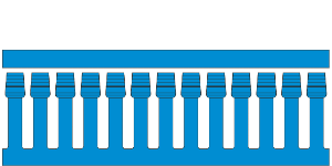 GN A6 4 LF Blue Panel Trunking SKU1