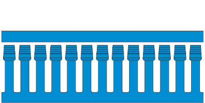 GN A6 4 LF Blue Panel Trunking SKU1