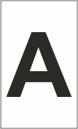 Z-Type Size 18 Letter " A " Wht Reel