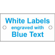 Blue on White Engraved Labels