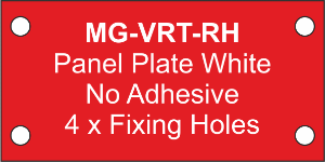 Panel Plate (RH) 75x120mm Red (50pcs)