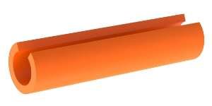 Fibre Label Sleeve 3mm Simplex Orange