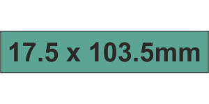 PLC Label (PVC) 17.5x103.5mm Grn (60pc)