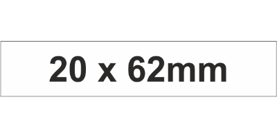 Adhesive Label 20x62mm White (500pcs)