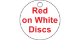 Valve Tag Discs Red on White