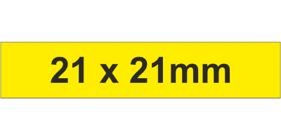 Adhesive Label 21x21mm Yellow (625pc)