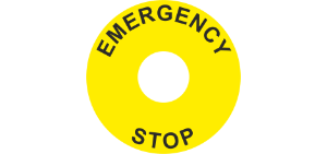 E/Stop SAV 90mm (30mm Hole) Yellow