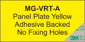 Panel Plate (A) 92x118mm Yellow (25pcs)