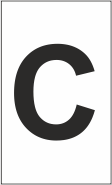 K-Type Marker Letter " C " White